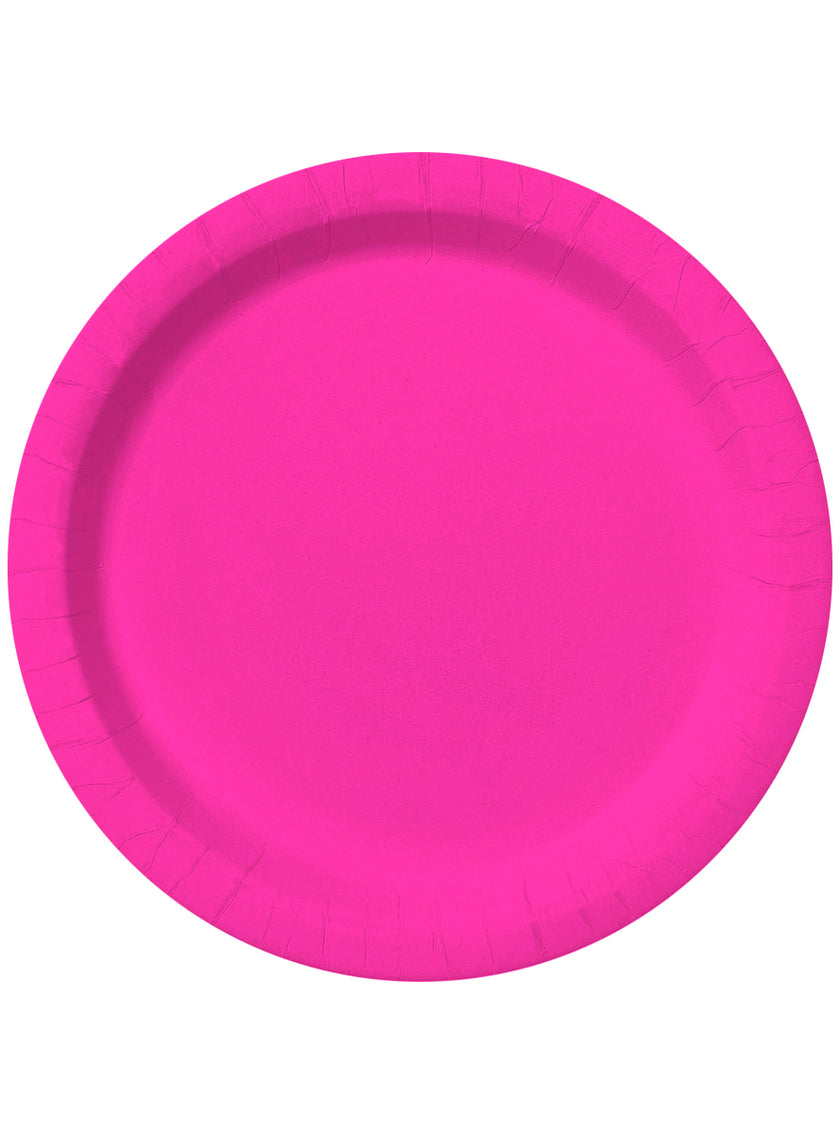 Kit décoration fête fuchsia Premium 8 personnes - Gamme couleur unie