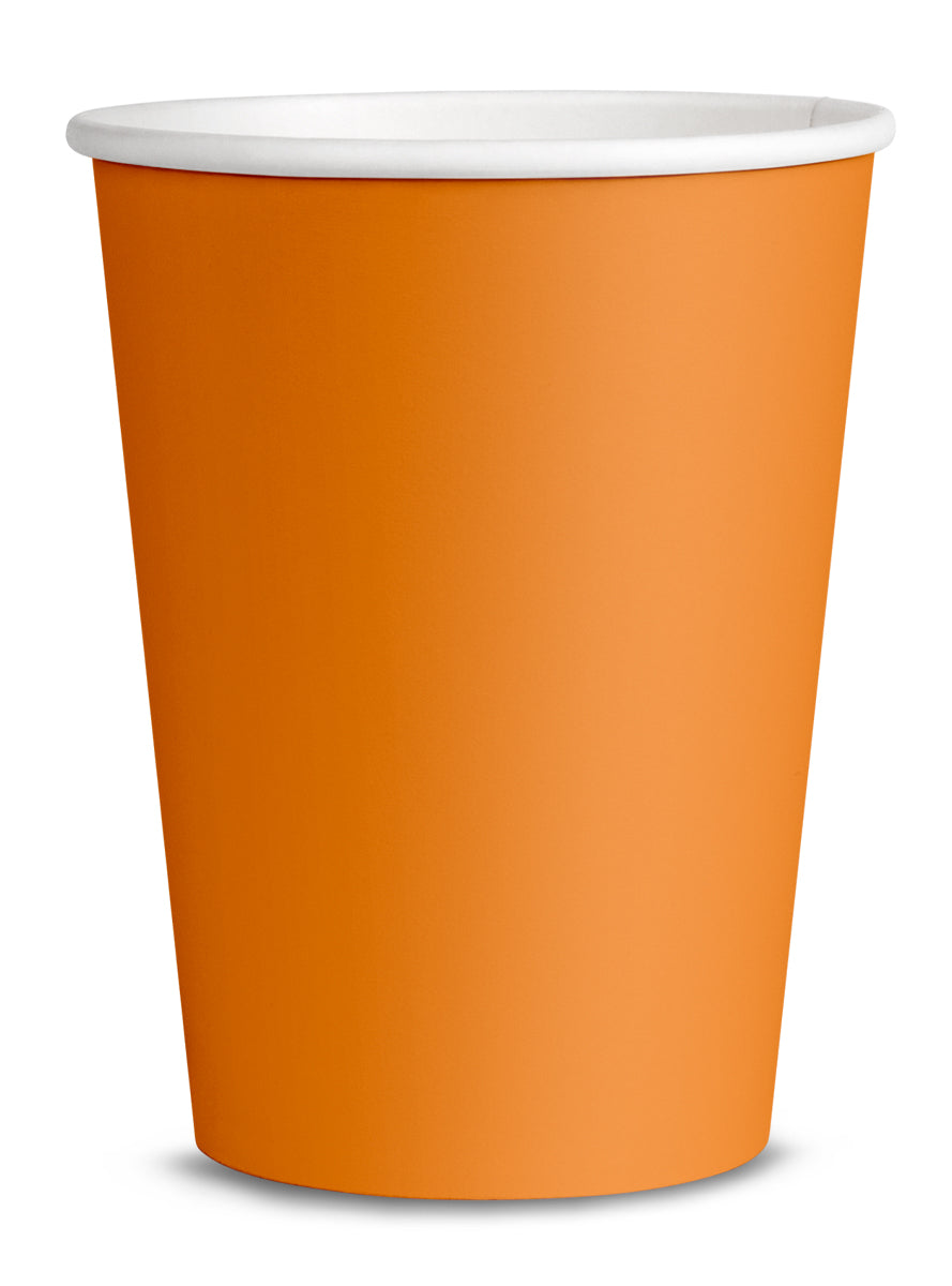 Kit décoration fête orange Premium 8 personnes - Gamme couleur unie