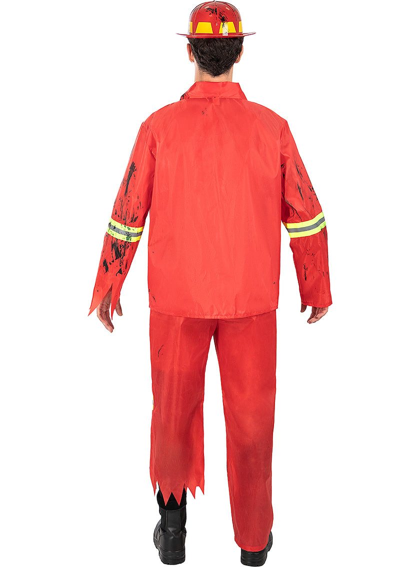Déguisement pompier zombie homme grande taille