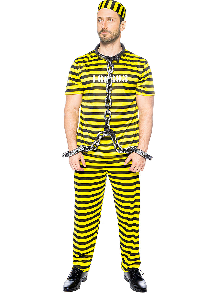 Chaînes de cou et mains de prisonnier