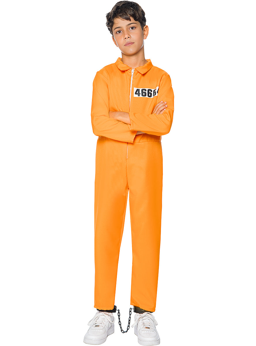 Déguisement prisonnier orange garçon
