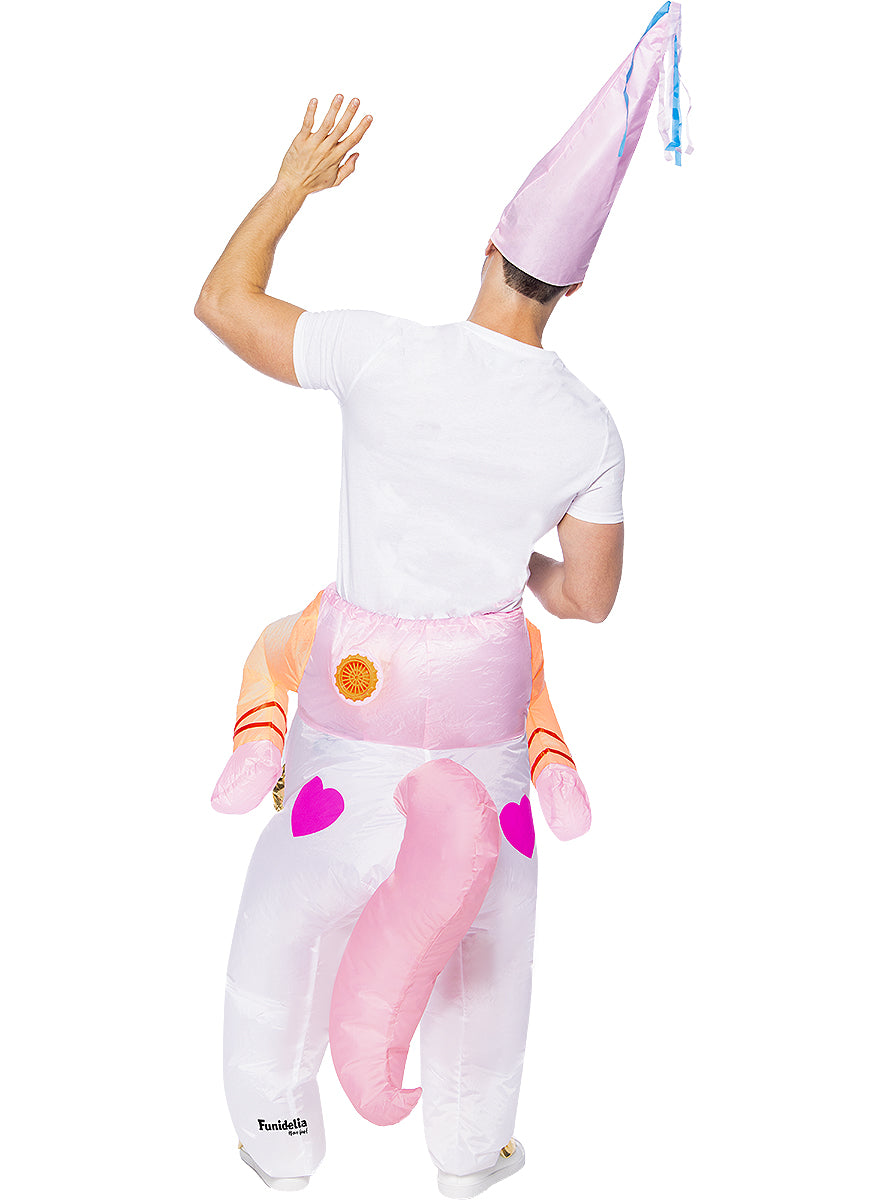 Déguisement porte-moi licorne gonflable adulte