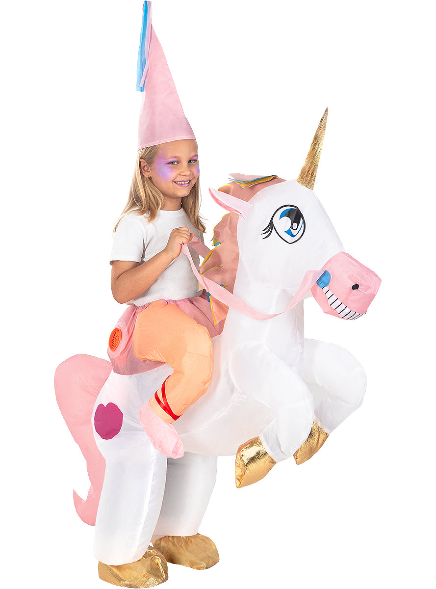 Déguisement porte-moi licorne gonflable enfant