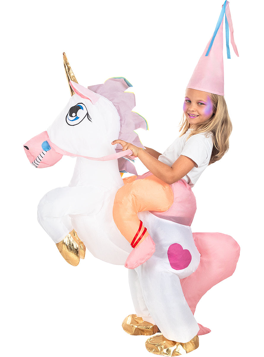 Déguisement porte-moi licorne gonflable enfant