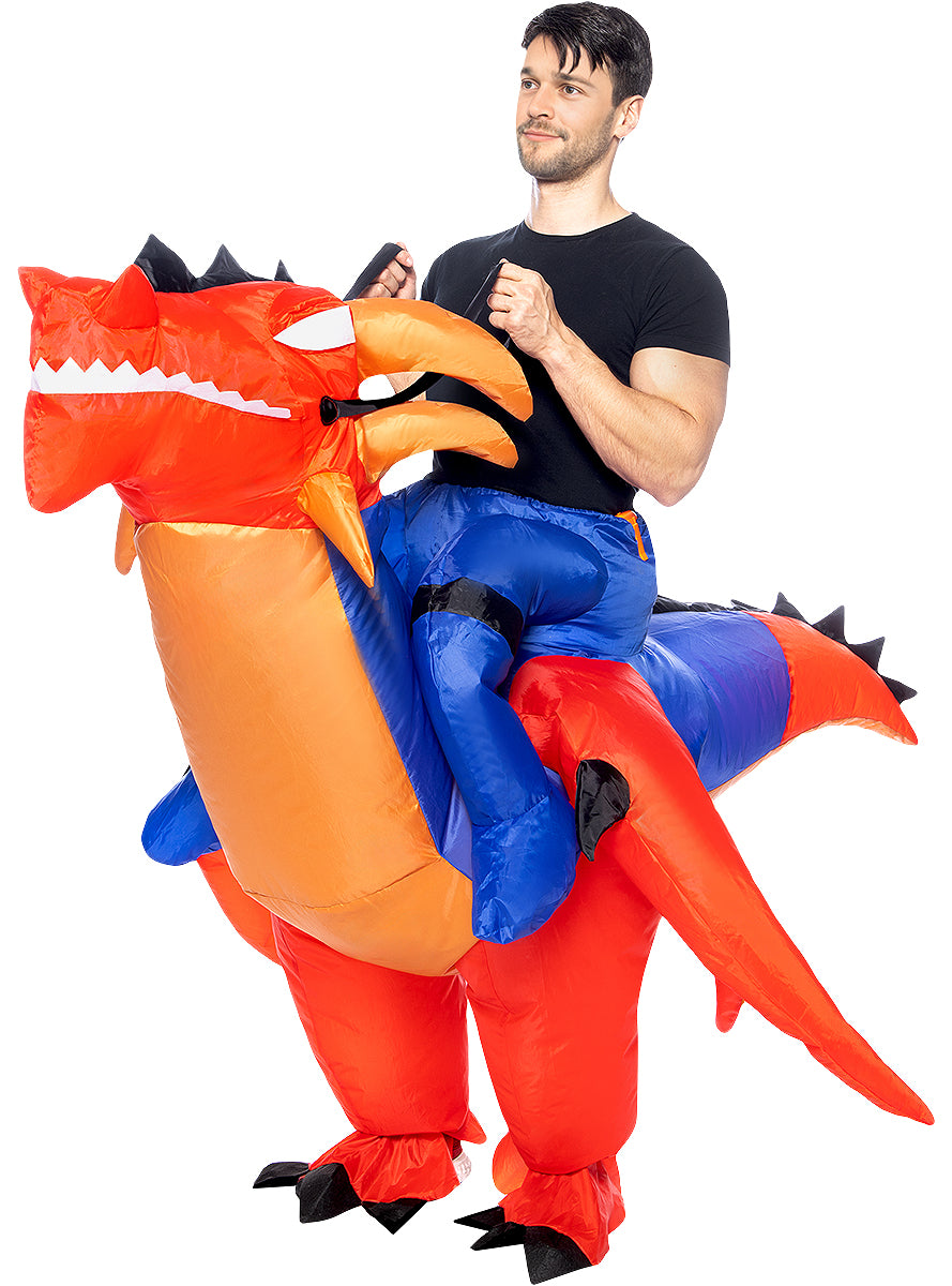 Déguisement porte-moi dragon gonflable adulte
