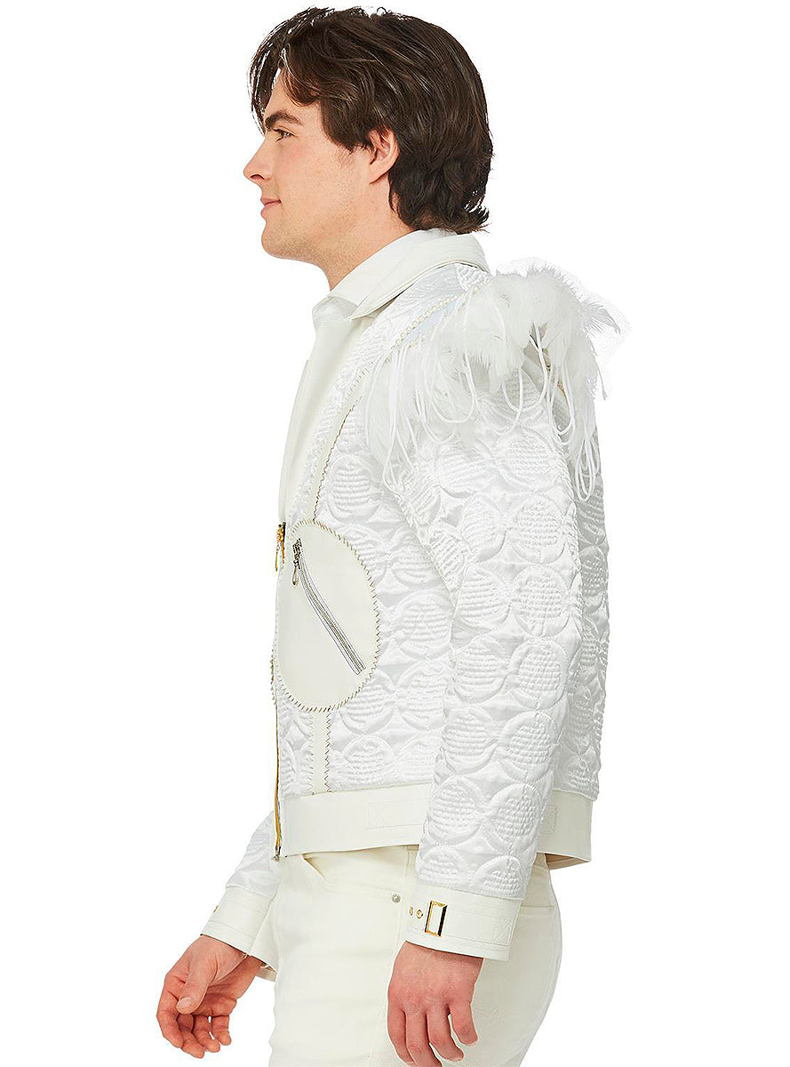 Veste Elton John avec plumes homme