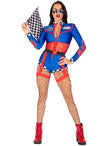 Déguisement pilote de course sexy femme