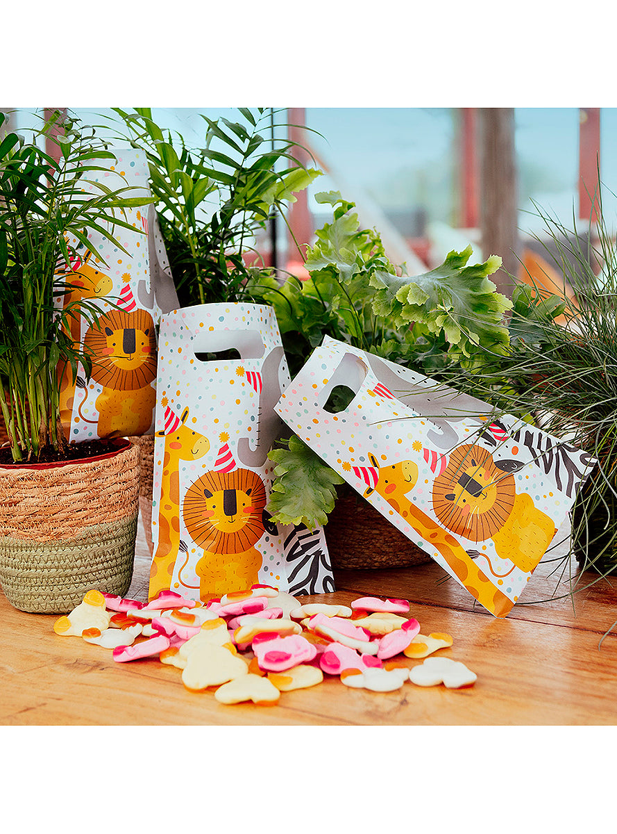 10 sachets à bonbons animaux - Safari