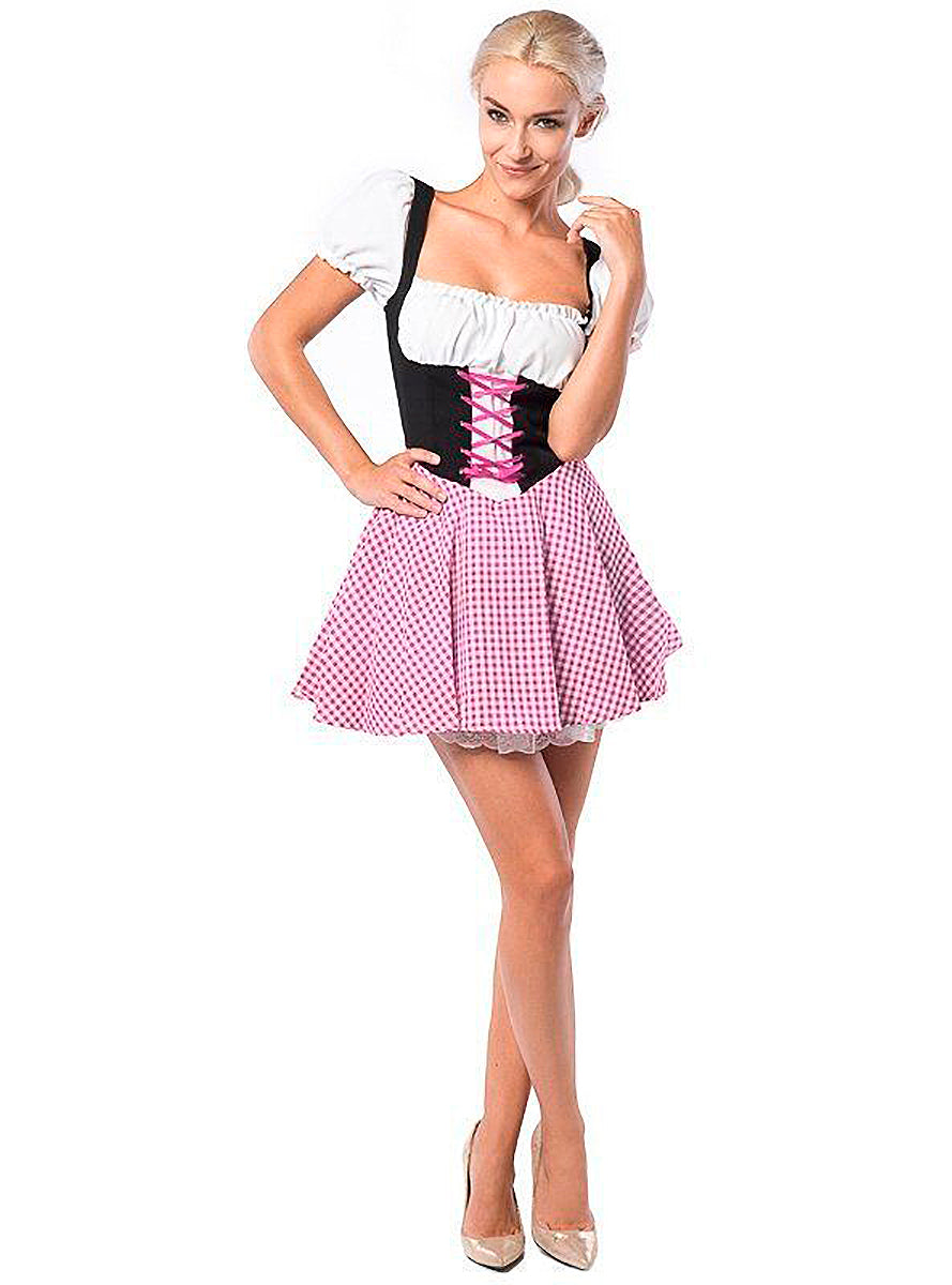 Dirndl Oktoberfest rose femme