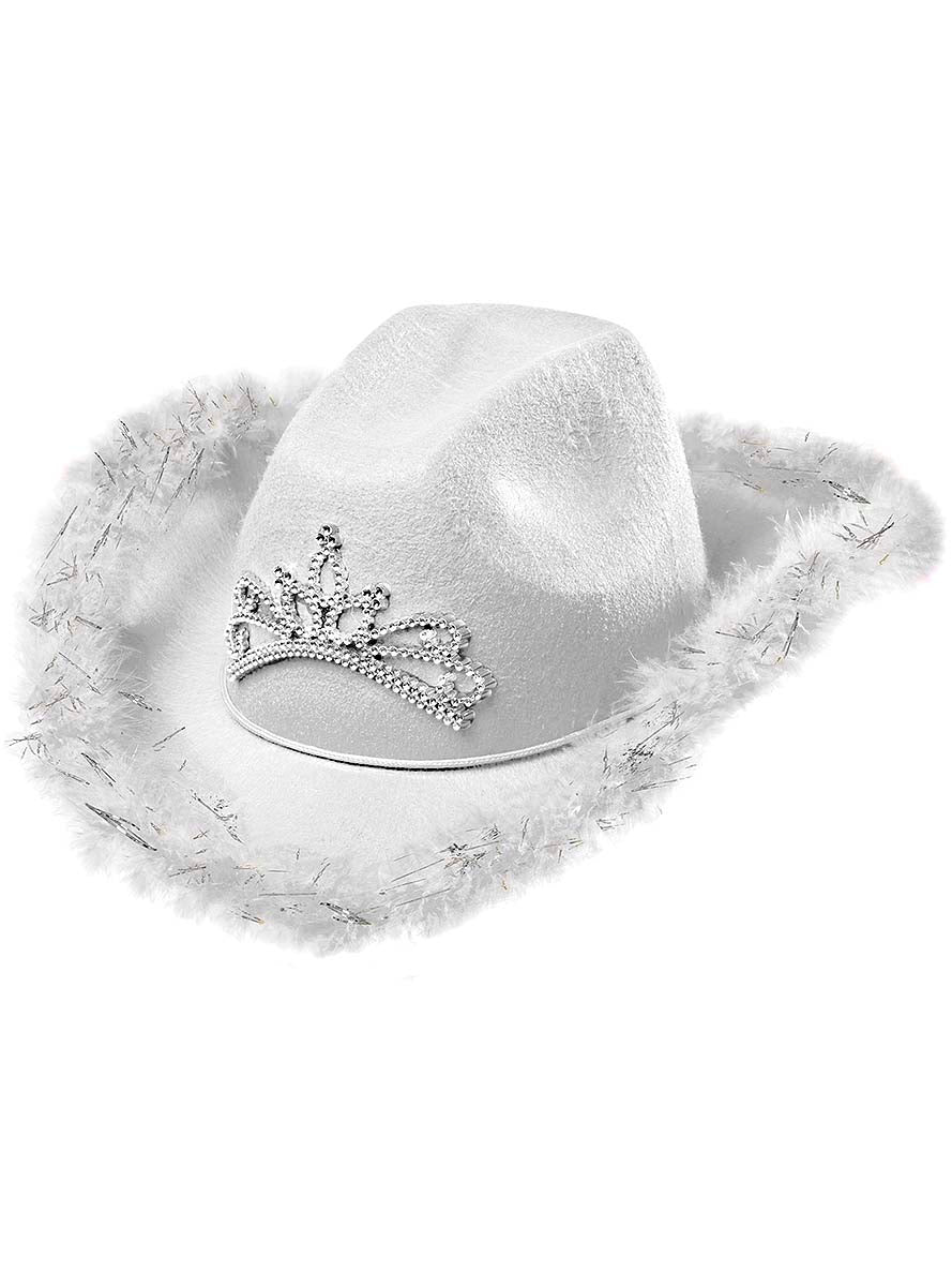 Chapeau cowgirl blanc