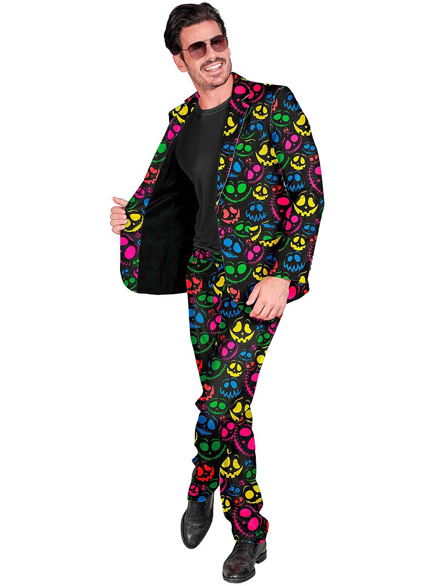 Costume citrouille néon homme