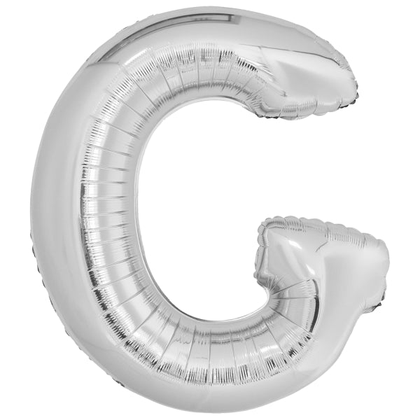 Ballon lettre G argenté (86 cm)