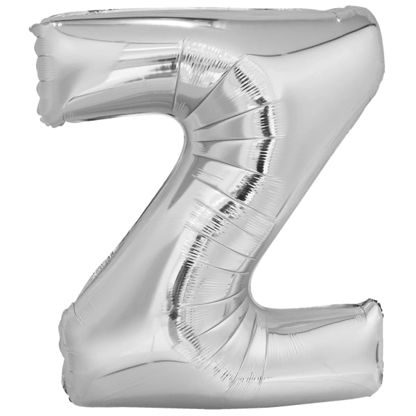 Ballon lettre Z argenté (86 cm)