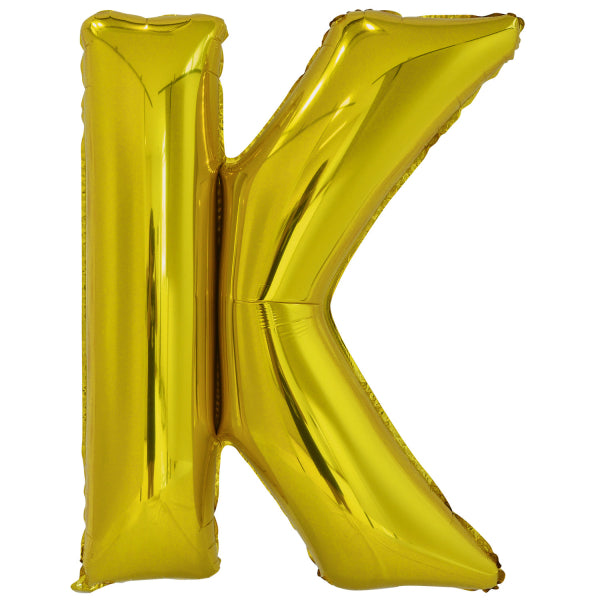 Ballon lettre K doré (86 cm)