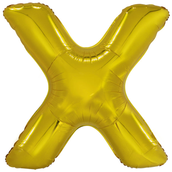 Ballon lettre X doré (86 cm)