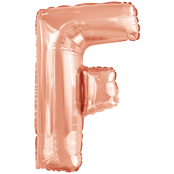 Ballon lettre F rose gold (86 cm)