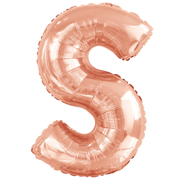 Ballon lettre S rose gold (86 cm)