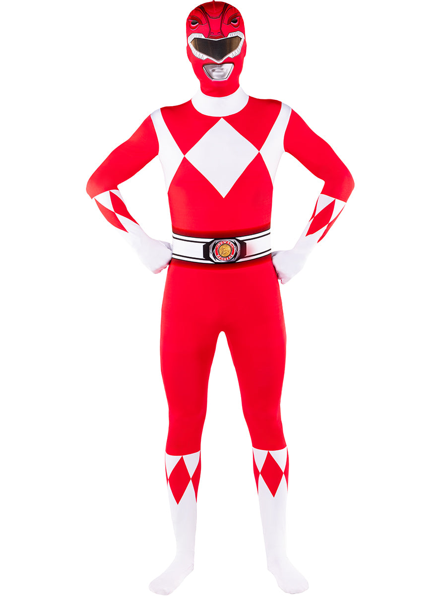 Costume Power Ranger rouge seconde peau