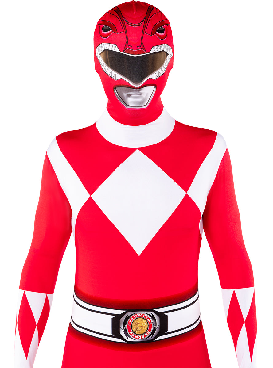 Costume Power Ranger rouge seconde peau