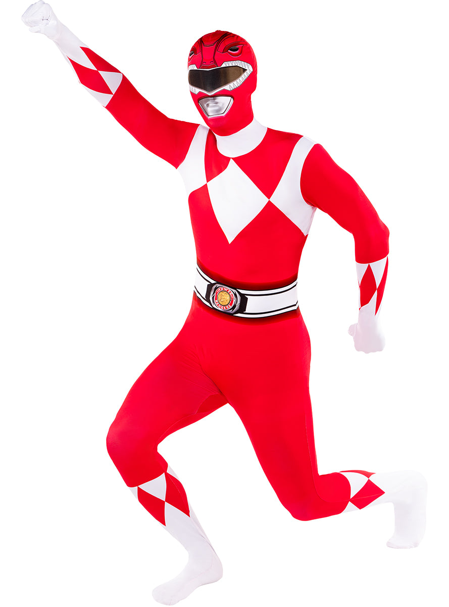 Costume Power Ranger rouge seconde peau