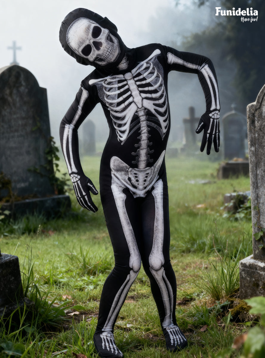 Costume squelette seconde peau pour enfants
