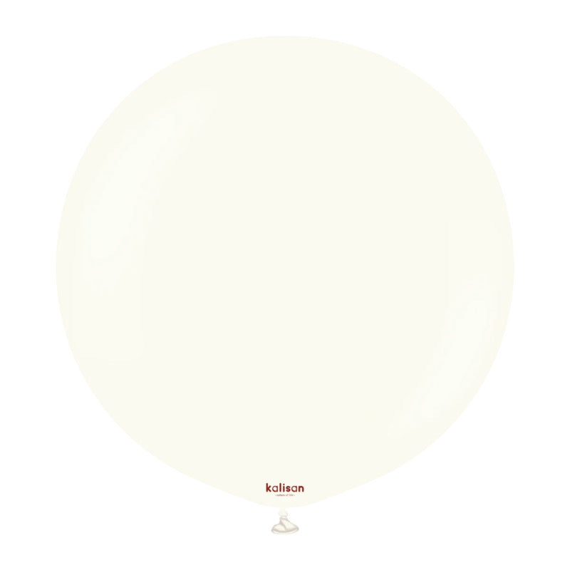Ballons latex Kalisan Retro White, blanc