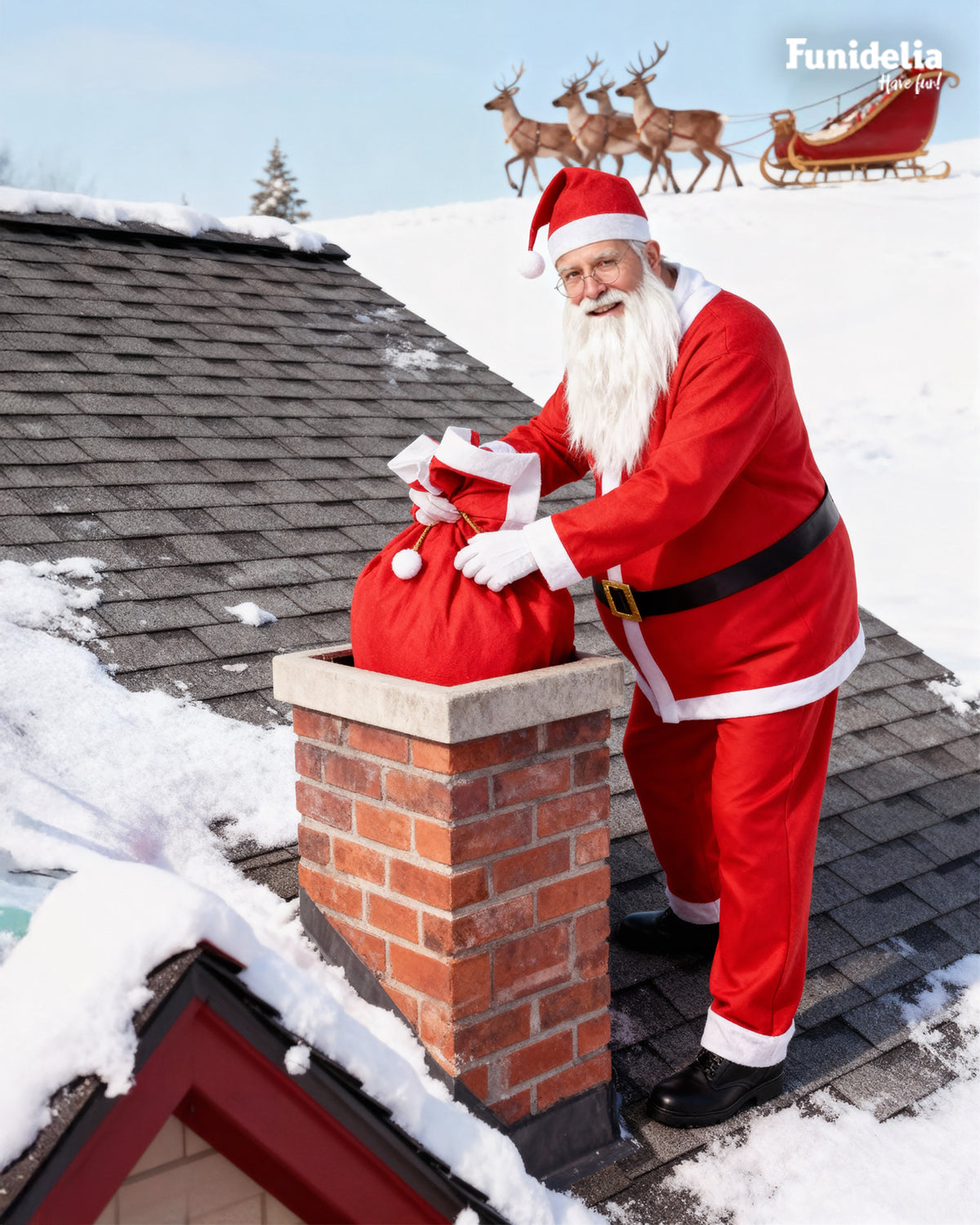 Déguisement de Pére Noël homme avec accessoires