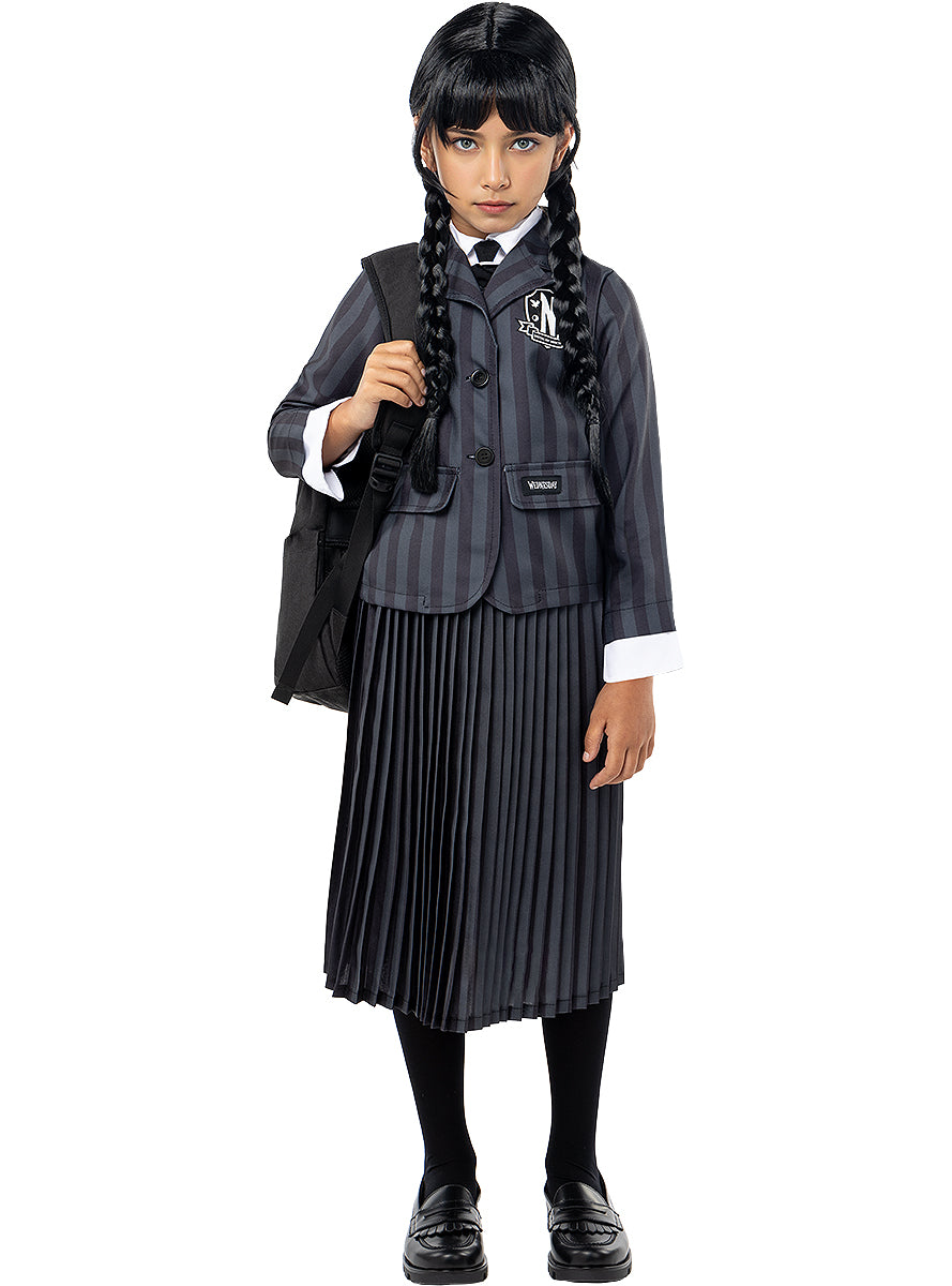 Déguisement uniforme Mercredi Addams pour fille - Officiel Netflix