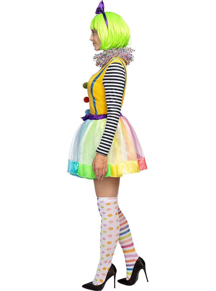 Costume de clown de luxe pour femme en grande taille