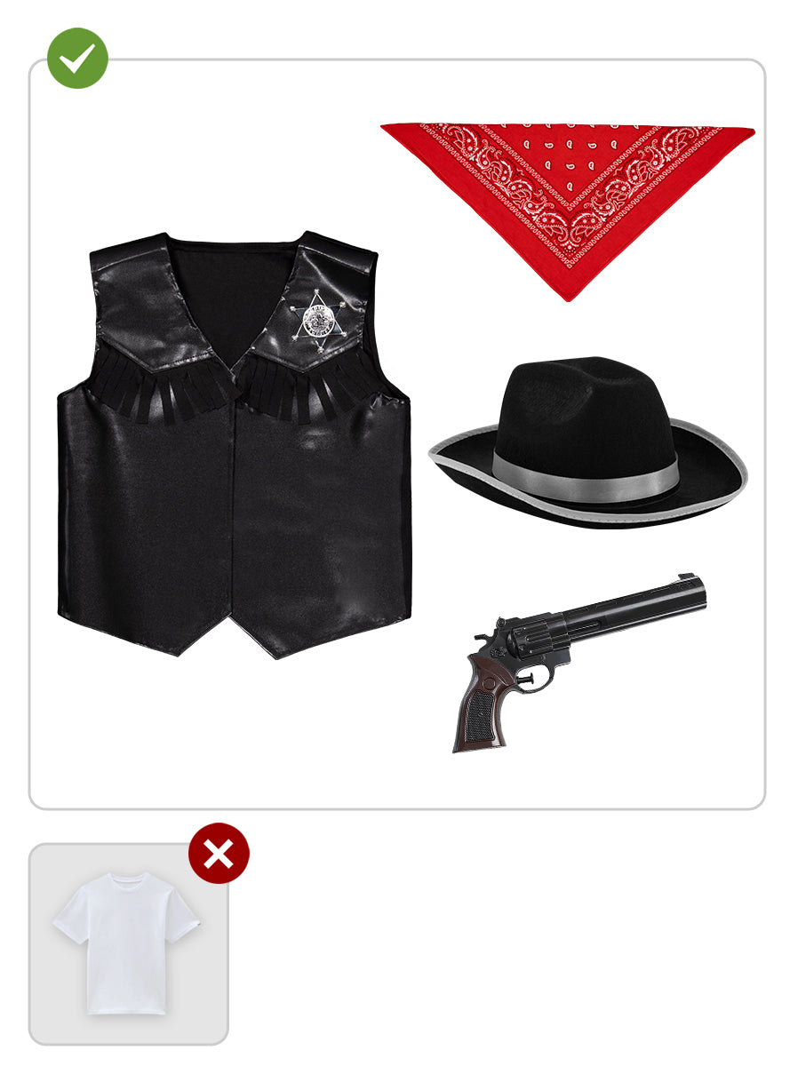 Kit cowboy homme avec arme