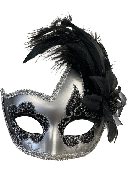 Masque vénitien avec plumes