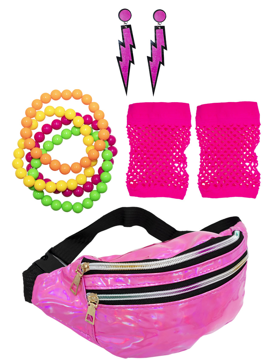 Kit accessoires des années 80 pour femmes