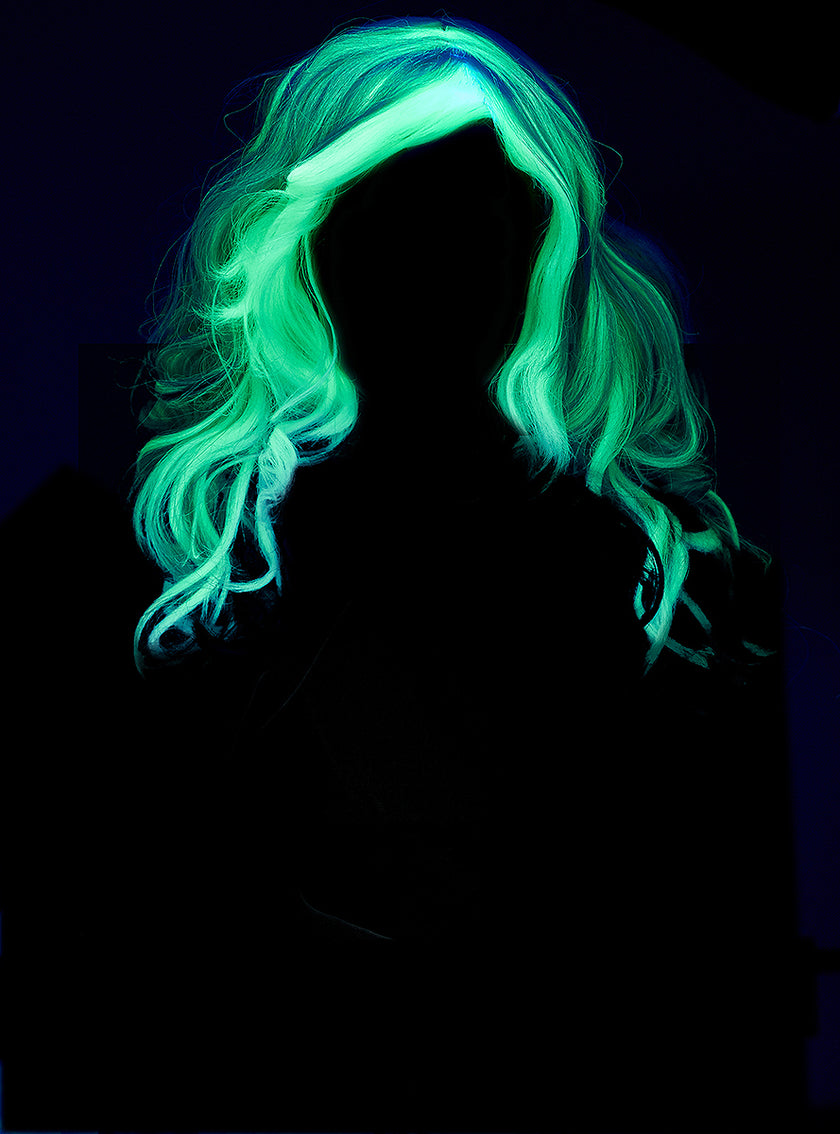 Perruque mariée fantôme phosphorescente fille