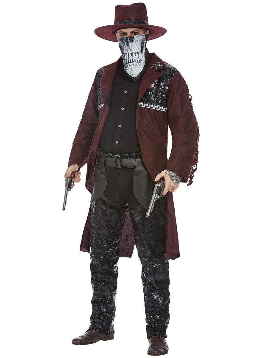 Déguisement cowboy squelette Deluxe homme
