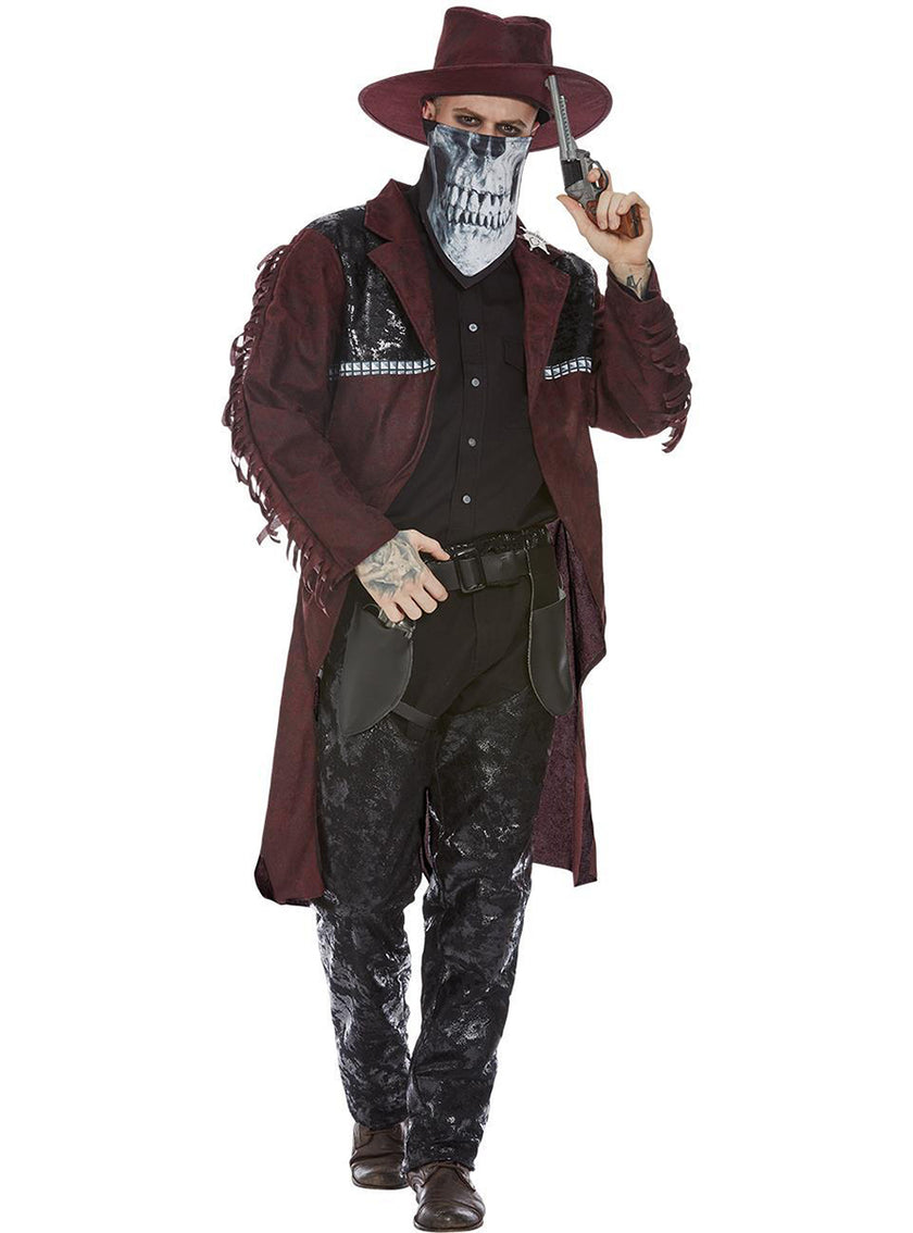 Déguisement cowboy squelette Deluxe homme