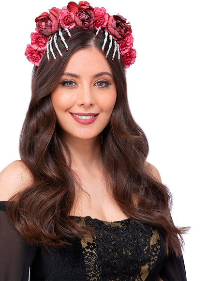 Serre-tête Catrina squelette femme