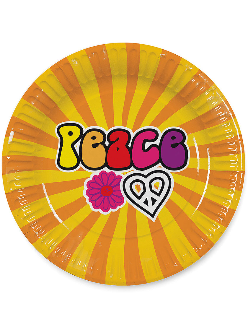 8 assiettes hippie (23cm)