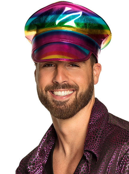 Casquette capitaine arc-en-ciel