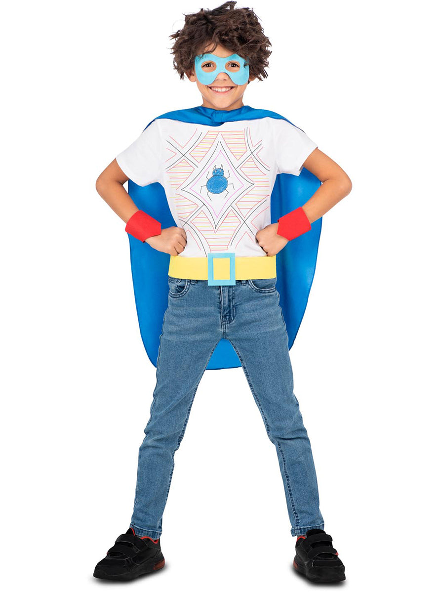Set super héros bleu enfant