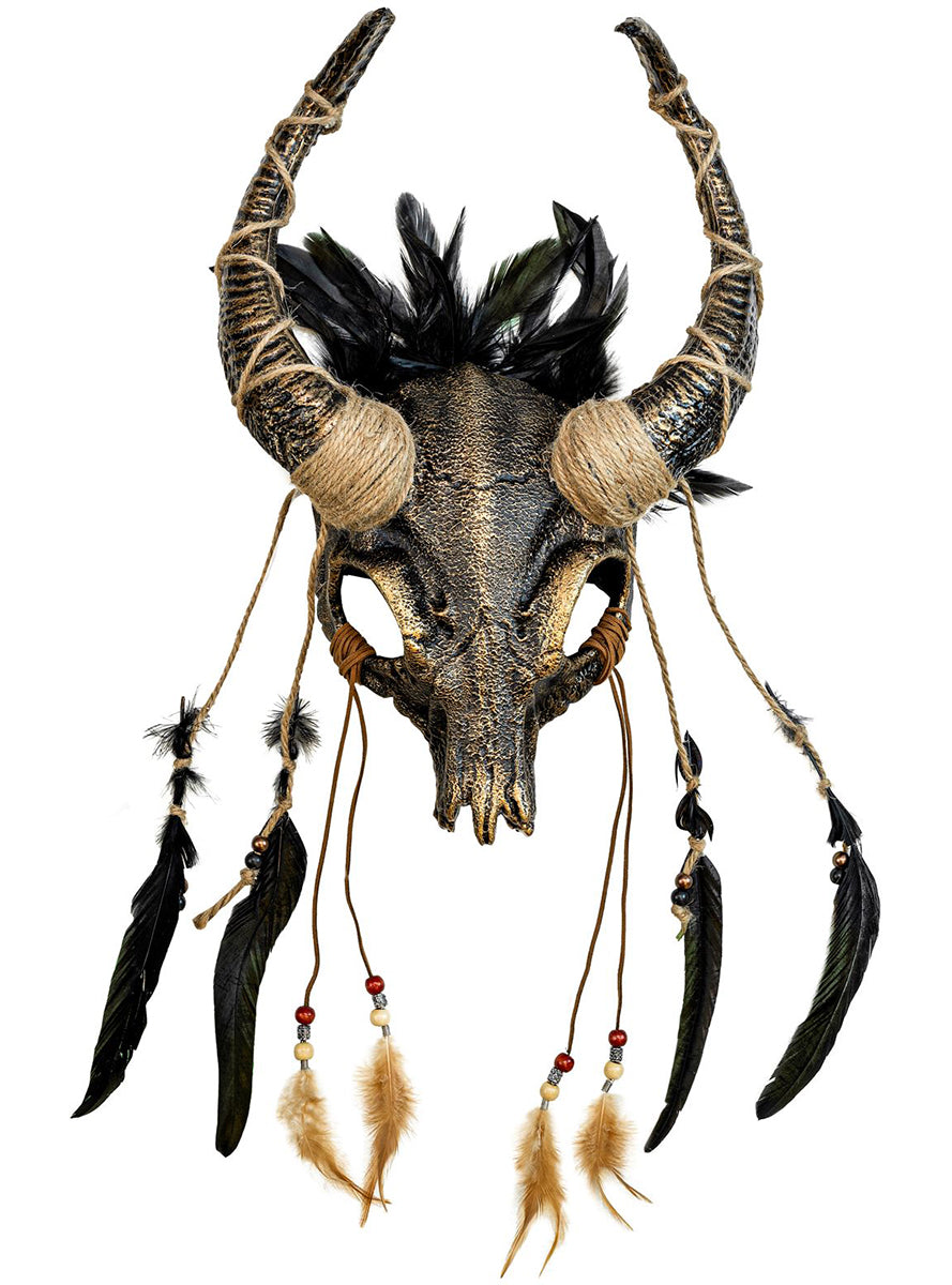 Masque de squelette chaman pour adulte