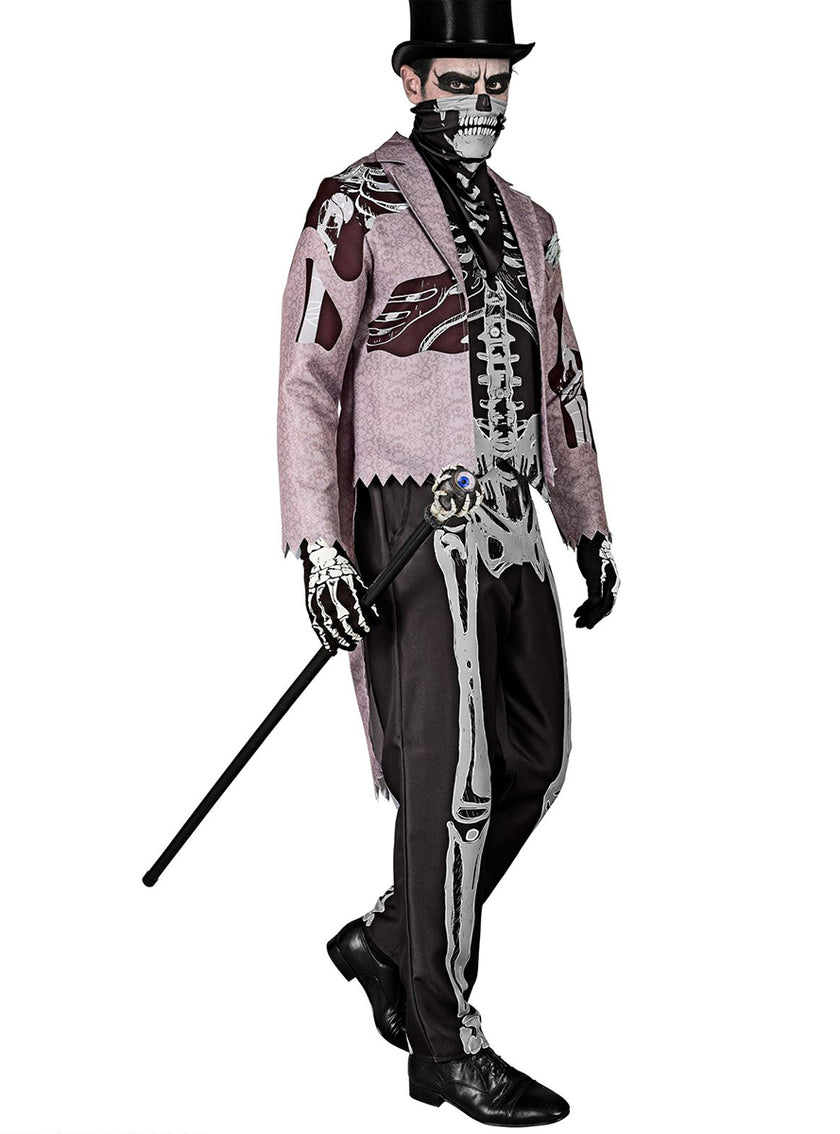 Déguisement squelette avec costume pour adulte