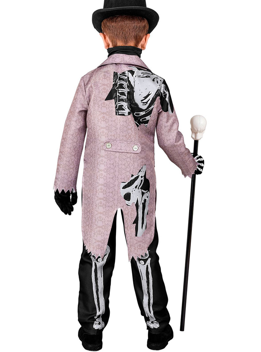Déguisement de squelette avec costume pour garçon