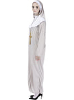 Déguisement de nonne zombie avec croix pour femme