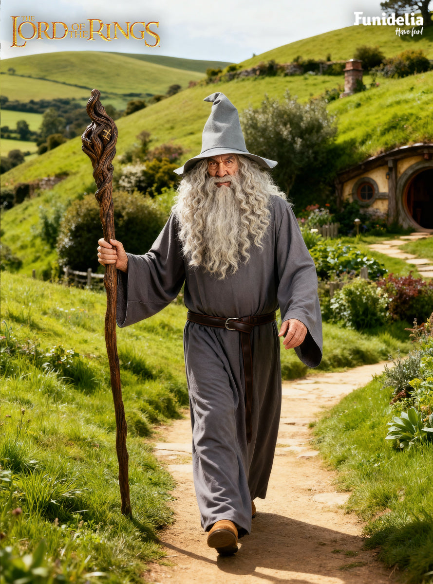 Déguisement Gandalf avec perruque pour homme - Le Seigneur des Anneaux