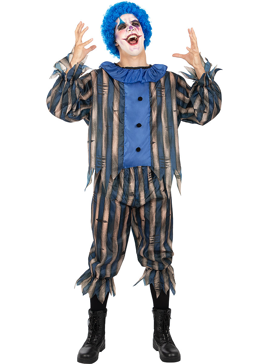Déguisement de clown terrifiant avec perruque pour homme grande taille