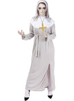 Déguisement de nonne zombie avec croix pour femme grande taille