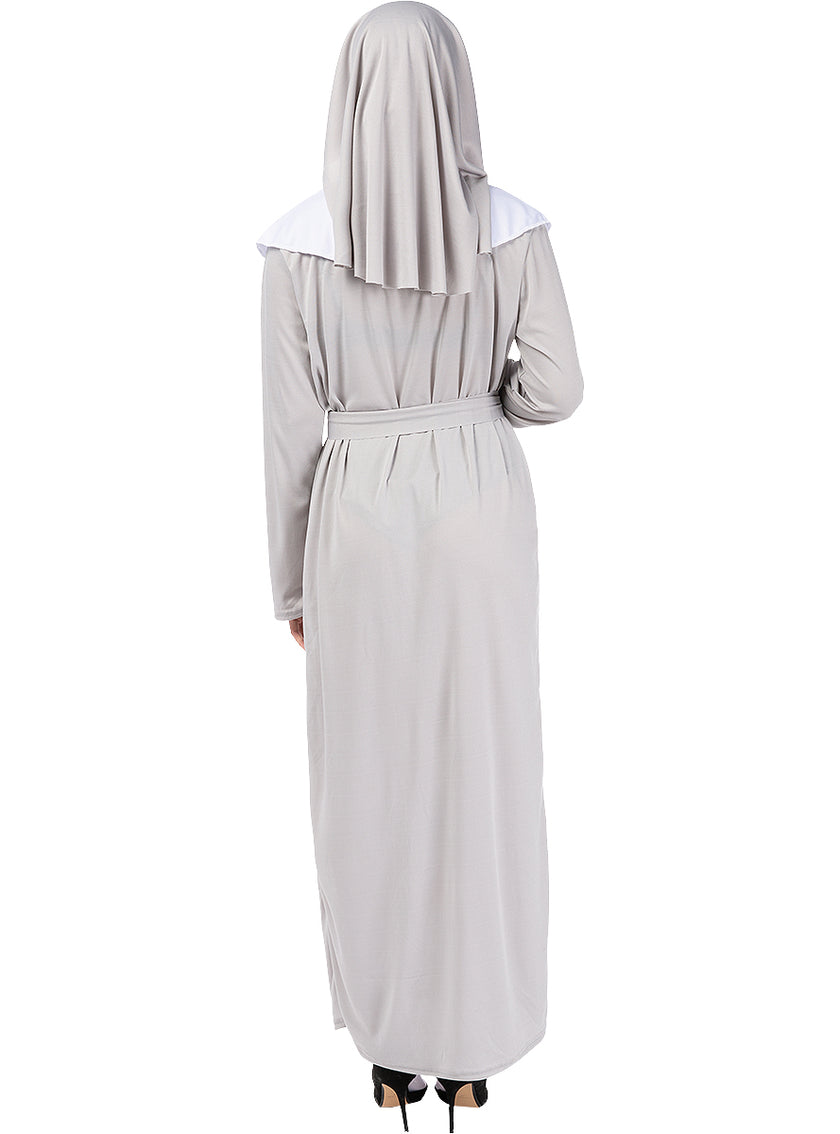 Déguisement de nonne zombie avec croix pour femme grande taille