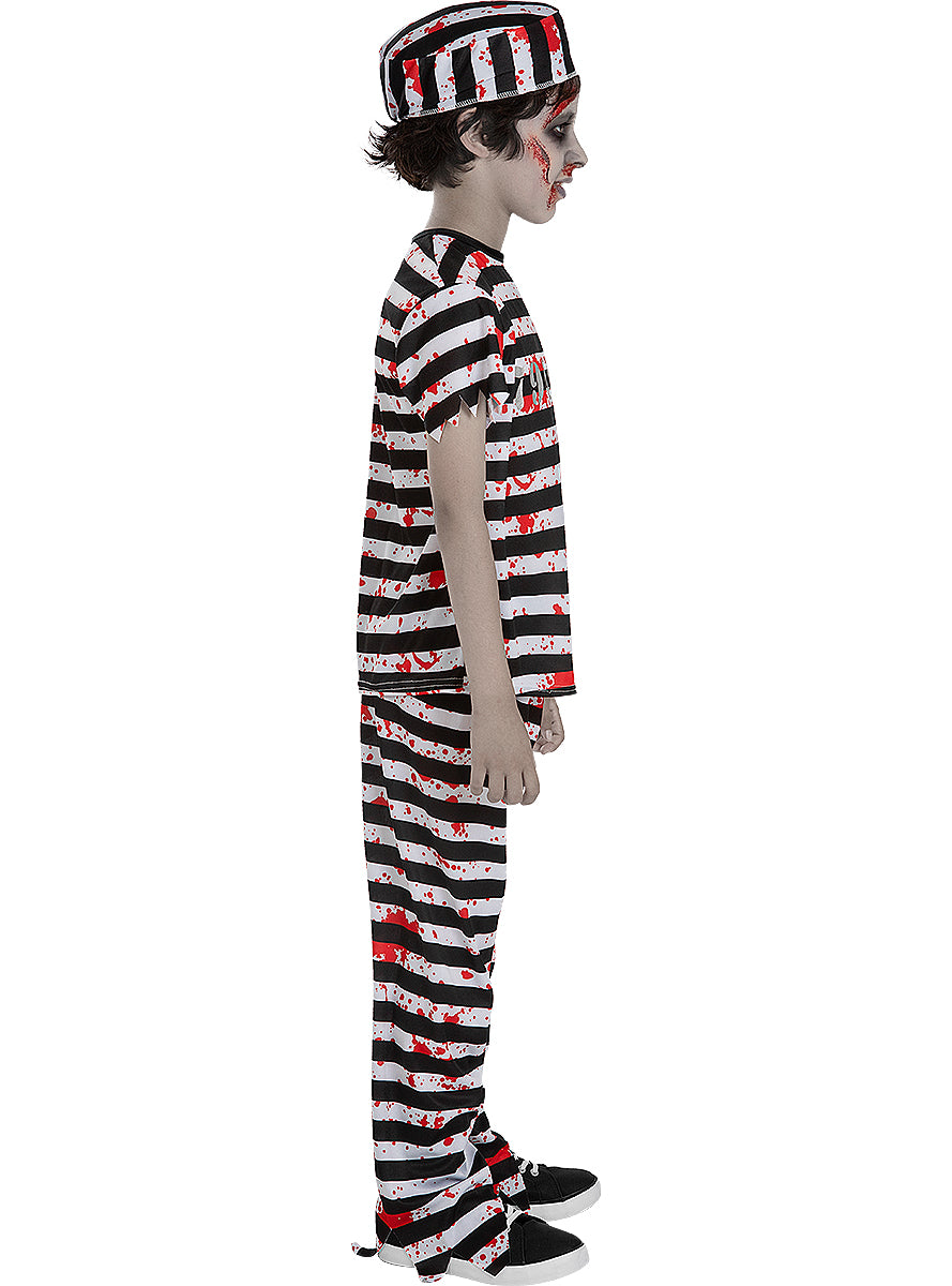Déguisement de prisonnier zombie avec boule pour garçon