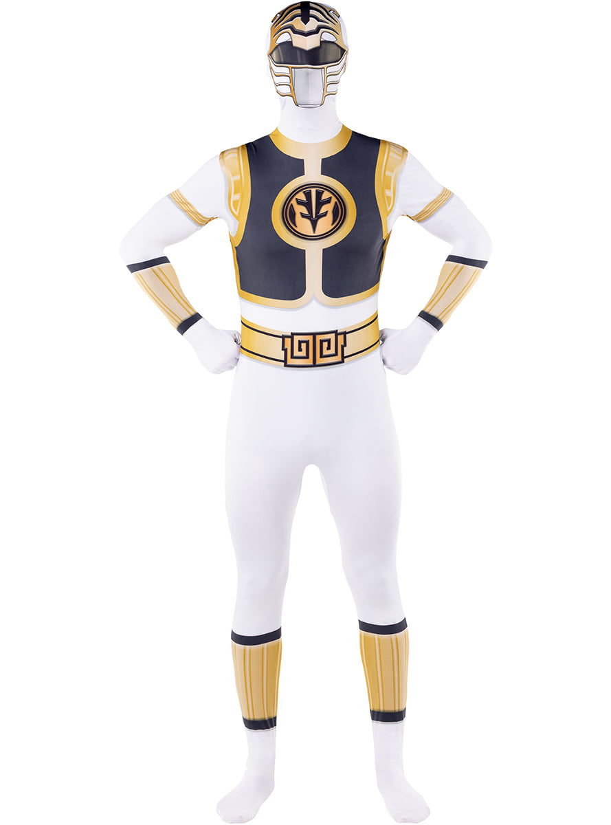 Déguisement Power Ranger Blanc en seconde peau