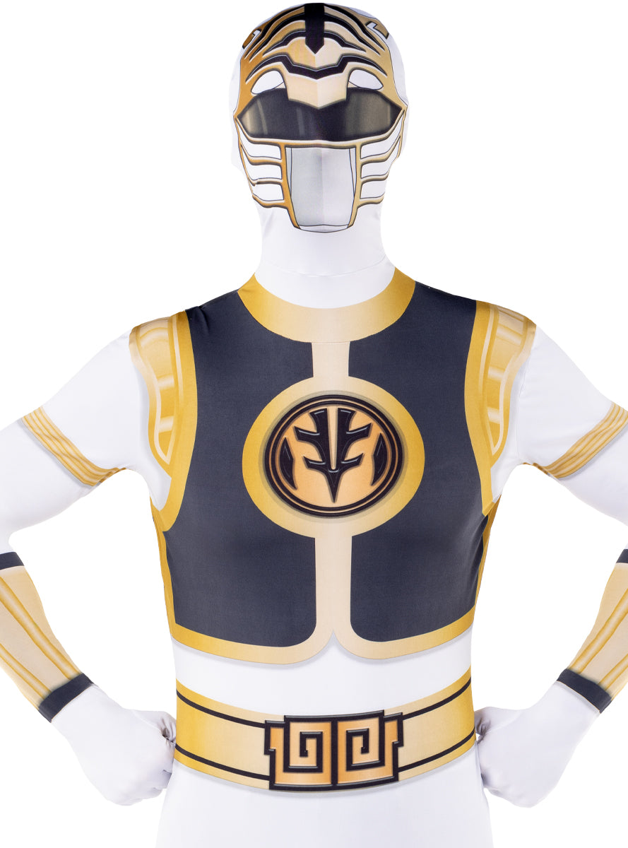 Déguisement Power Ranger Blanc en seconde peau